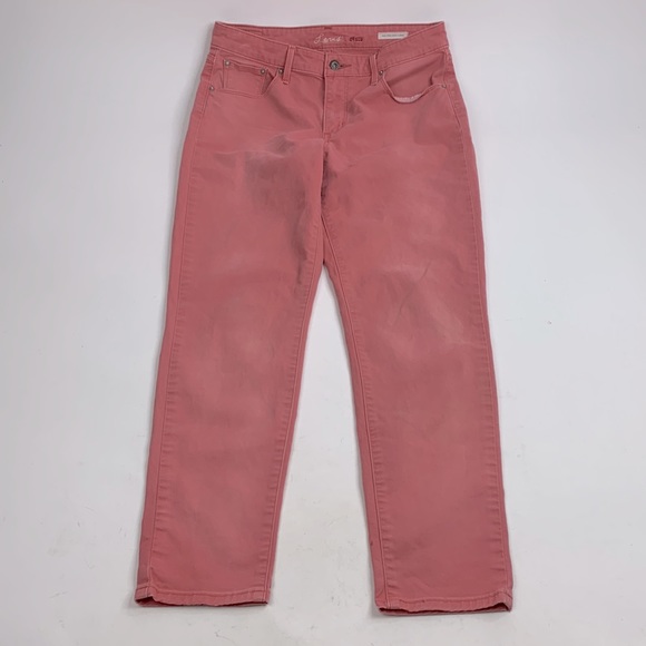 Levi’s High Rise Demi Curve Tapered Skinny Jeans Size 29 Pink Mauve Stretch - Picture 3 of 14